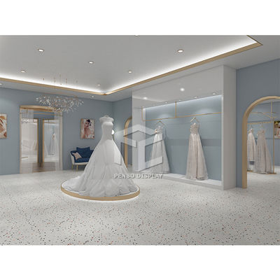 CNC Bridal Store Display Stands For Garments Shop Decoration