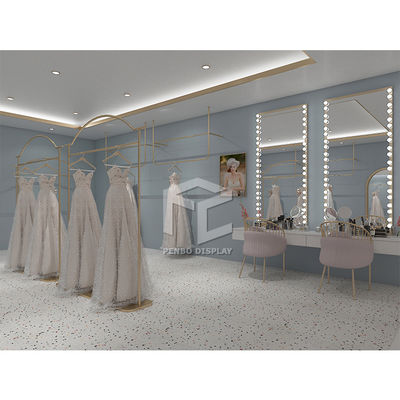 CNC Bridal Store Display Stands For Garments Shop Decoration