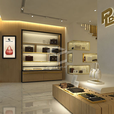 Golden Handbag Display Shelf Bag Shop Furniture Decoration Design