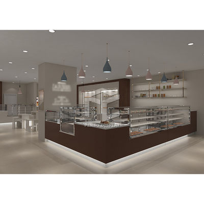 ลามิเนต White Sweet Shop อุปกรณ์แสดงผล Candy Store Furniture Counter