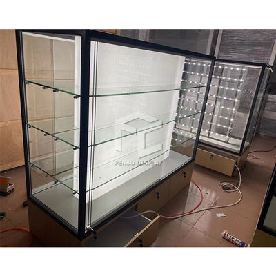 Frameless Full View Wall Display ตู้โชว์ตู้กระจกร้านเครื่องประดับภายใน