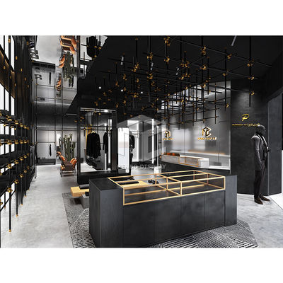 ร้านค้าปลีกร้านขายเสื้อผ้าแสดงเฟอร์นิเจอร์ Veneered Garment Store Fixtures